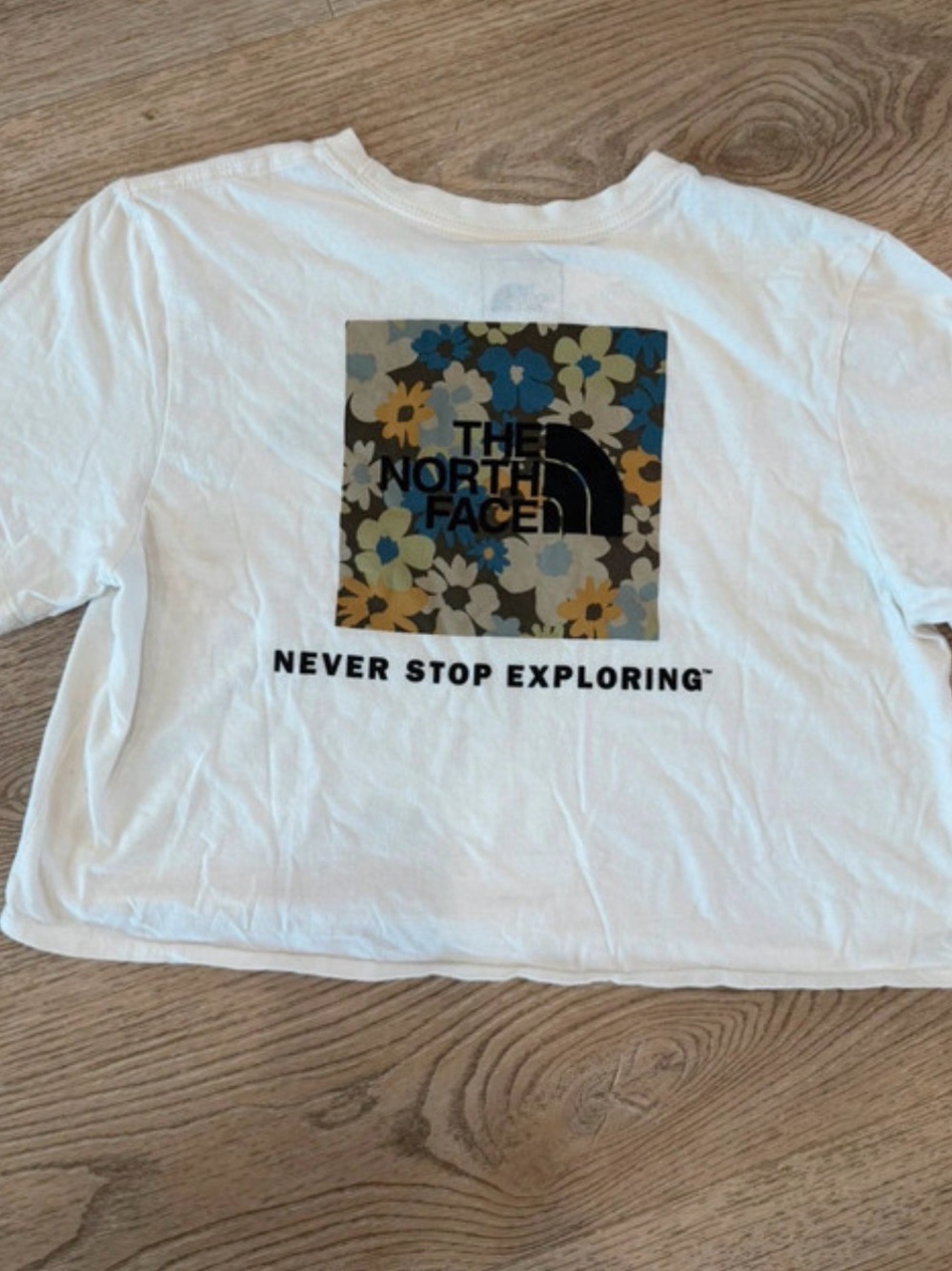 The North Face White Logo Crop Tee